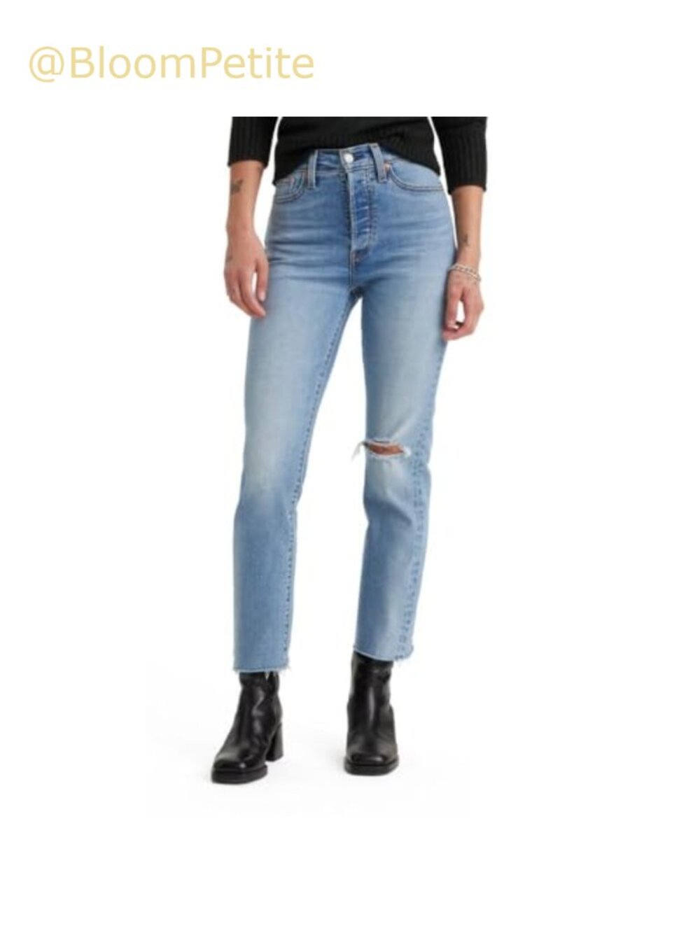 High Rise Wedgie Straight Jeans Snug Fit Casual Denim